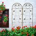 2 Pack Metal Garden Trellis 86.7" X 19.7" Rustproof Trellis For Climbing Plants Outdoor Flower Support Brown_maomaolike.com