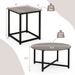 3-Piece Coffee Table Set Round Coffee Table And 2PCS Square End Tables_maomaolike.com