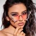 Unisex Fashion Round Diamond Studded Sunglasses Sun Protection Sunglasses Outdoor Rhinestone Glasses_maomaolike.com