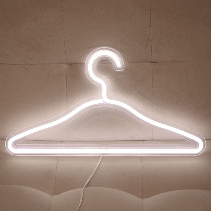 LED Neon Light Sign Clothes Stand USB Powered Hanger Night Lamp For Bedroom Home Wedding Clothing Store Art Wall Decor_maomaolike.com