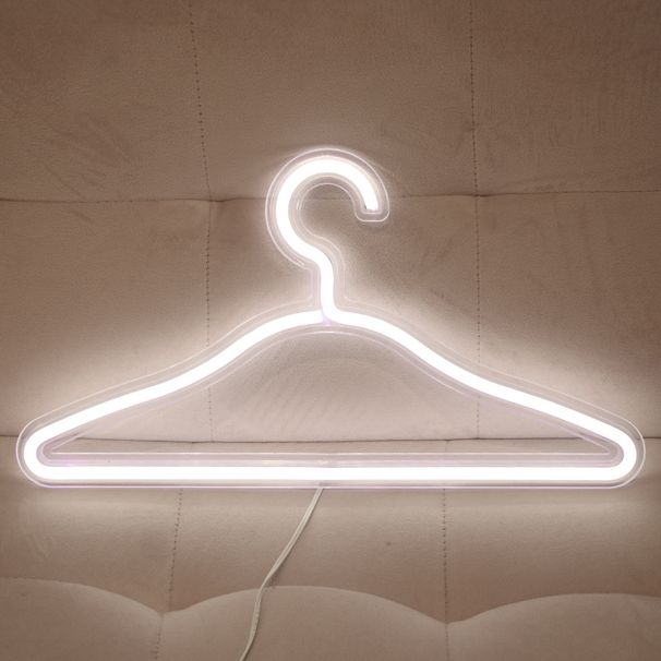 LED Neon Light Sign Clothes Stand USB Powered Hanger Night Lamp For Bedroom Home Wedding Clothing Store Art Wall Decor_maomaolike.com