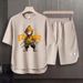 Men's Clothing 2024 Waffle Casual Summer Suit Men's Loose Teen Short sleeved T shirt Shorts Handsome Two piece Suit_maomaolike.com