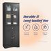 Tall Bathroom Storage Cabinet, Cabinet With Four Doors And Drawers, Adjustable Shelf, MDF Board_maomaolike.com