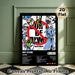 Hip-Hop Album Themed Painting Poster, Edgy Hand-Drawn Graffiti Style Poster, Bold Illustrated Artwork With Full Tracklist, Ideal For Music_maomaolike.com
