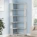 6-Tier Corner Bookshelf, 64.96" Corner Bookcase With Anti-Drop Panel_maomaolike.com