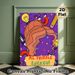 Ms. Frizzle Energy Themed Painting Poster, Vibrant Cartoon-style Educational Art Poster, Lively Design With Stationery & Science Motifs, Suitable For_maomaolike.com
