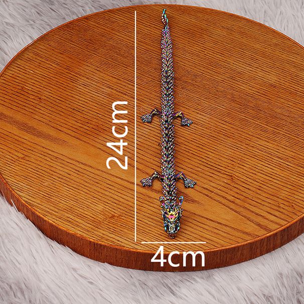 Hot-Selling 3D Three-Dimensional Movable Handheld Piece Long King Domineering Desktop Decoration Colorful Dragon Metal Ornament Cr_maomaolike.com