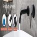 Wall Mount Faucet For Bathroom Sink Or Bathtub, Single Handle 2 Holes Brass Rough-in Valve Included, Matte Black_maomaolike.com