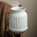 Gardenia White Kitchen Relief Ceramic Jar Chopstick Holder Dining Table Storage Bucket Decorative Ornaments_maomaolike.com