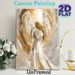 Angel Holding Earth Painting Poster, Textured Palette Knife Style Poster, Serene Warm-toned Spiritual Artwork, Suitable For Living Room, Bedroom Or_maomaolike.com