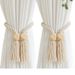 Hot Selling New Country Style Curtain Tiebacks Natural Wood Strong No-Drill Magnetic Buckle Rope Tie Band 2p-set_maomaolike.com