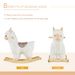 Kids Ride-On Rocking Horse Toy Llama Style Rocker Soft Plush Fabric For Children 3+ Years_maomaolike.com