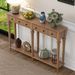 Retro Console Table With 4 Drawers And Open Shelf,perfect For Entryways,Living Rooms,and Hallways_maomaolike.com