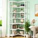 Corner Bookshelf, Industrial Corner Etagere Bookcase_maomaolike.com