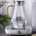 1PCS Diamond Texture Teapot Set Hot Cold Kettle Jug Transparent Coffee Pot Home Water Carafe Glass Pitcher_maomaolike.com