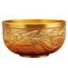 Embossed Brass Dragon And Phoenix Auspicious Hundred Blessings Restaurant Tableware Household Copper Bowl Gift Metal Craft Ornamen_maomaolike.com