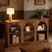 Console Table, Farmhouse Entryway Table With 3 Tier Storage_maomaolike.com