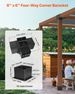 Pergola Bracket Kit, 6x6 Inch (Inner Size 5.5x5.5), 2 Pcs 4-Way Heavy Duty Corner Bracket Woodworks DIY Post Base Kit, Easy Installation Wooden Beams For Gazebos, Patio Pergolas, Log Cabin_maomaolike.com