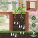Teak Oil Finish Raised Garden Bed Wood Planter Box With Bench_maomaolike.com