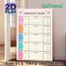 Homework Tracker Painting Poster, Pastel-toned Cute Weekly Layout Poster, Functional Tool To Organize Daily Homework Tasks Ideal For Study Space, Home_maomaolike.com