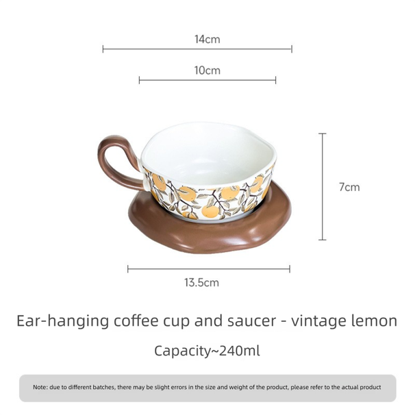 Vintage-style Ceramic Coffee Home-use Retro Mug, Afternoon Tea Office Drinking Cup, Couple's Water Cup_maomaolike.com