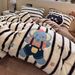Wholesale Korean Style Cute Cartoon Towel Embroidered Milk Four-Piece Autumn Winter Double-Sided Rabbit Velvet Warm 4-Piece Set_maomaolike.com