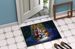 Alaskan Malamute And Santa Claus Doormat Front Door Mat Indoor Outdoor Rugs For Entryway, Non Slip Washable Low Pile, 24H X 36W_maomaolike.com