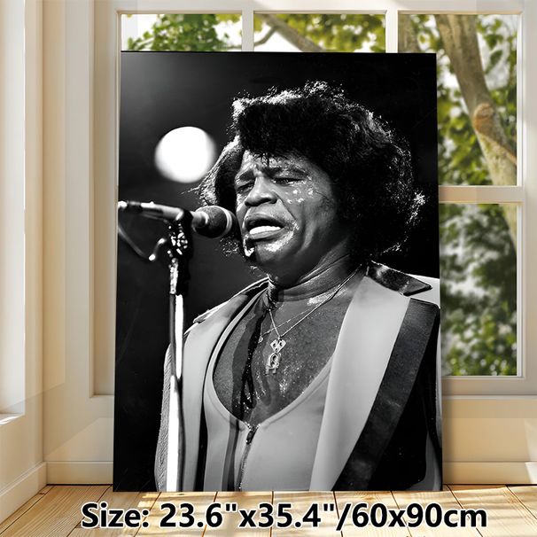 Soul Music Performer Painting Poster, Vintage Monochrome Live Performance Poster, Captures Passionate Stage Energy, Ideal For Music Studio And Living_maomaolike.com