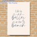 Beach Quote Painting Poster, Minimalist Soft Script Text With Shell Accent Poster, Gentle Coastal-themed Decor For Bedroom, Living Room, Beach-style_maomaolike.com
