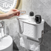 Living Room Wall-Mounted No-Drill Waterproof Toilet Paper Holder Household Kitchen Storage Rack Face Towel Organizer_maomaolike.com