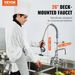 VEVOR Commercial Faucet With Pre-Rinse Sprayer, 26" Height, 8" Center, 12" Swing Spout, Deck Mount Kitchen Sink Faucet, Brass Constructed Device With Pull Down Spray, For 1/2/3 Compartment Sink_maomaolike.com