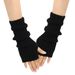 Unisex Medium long wool gloves Warm gloves Anime dress gloves Knit fingerless warm gloves_maomaolike.com