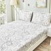Leaf Line Pattern Three Piece Digital Printing Bed Sheet Bedding Set For Adults And Children_maomaolike.com
