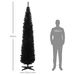 8' Artificial Pencil Christmas Tree, Slim Xmas Tree With 618 Realistic Branch Tips And Plastic Stand, Black_maomaolike.com