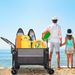 Multi-Functional Push-Pull Folding Wagon Cart With Rotating Handle & 360° All-Terrain Wheels – Heavy-Duty, Adjustable Design, Large Capacity For Transport, Groceries, And Outdoor Use, Black- Gray_maomaolike.com