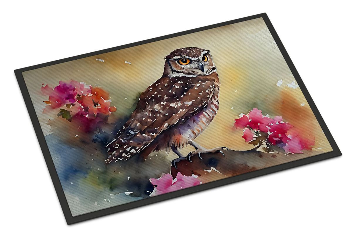 Burrowing Owl Doormat Front Door Mat Indoor Outdoor Rugs For Entryway, Non Slip Washable Low Pile, 24H X 36W_maomaolike.com
