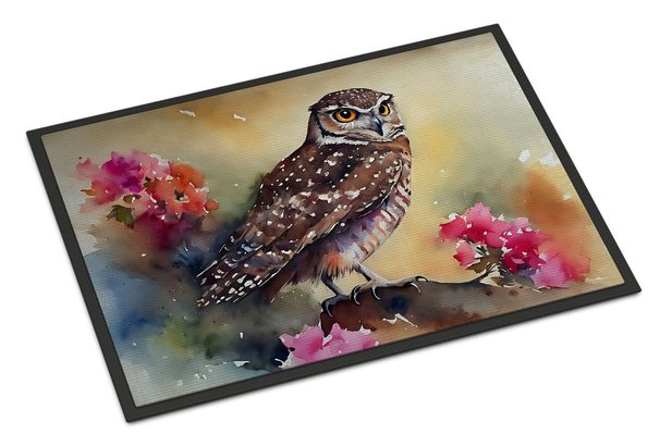 Burrowing Owl Doormat Front Door Mat Indoor Outdoor Rugs For Entryway, Non Slip Washable Low Pile, 24H X 36W_maomaolike.com