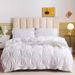 Craft Flower Solid Color Quilt Cover Three Piece Set Full Size For Bedding_maomaolike.com