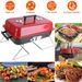 Portable Charcoal Grill Outdoor Tabletop Grill Small Barbecue Smoker Folding BBQ Grill With Lid For Backyard Camping Picnics Beach_maomaolike.com