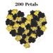200 Pcs Artificial Silk Rose Petals For Graduation Black Green Red Purple Blue Golden Mix Color Flowers Petals For Graduation Ceremony Wedding Party Anniversary Romantic Night Supplies_maomaolike.com
