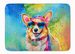 Corgi Hippie Dawg Memory Foam Kitchen Mat Machine Washable Anti-Fatigue Mat Cushion Comfort Bath Mat Or Kitchen Rug_maomaolike.com