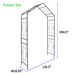 Metal Garden Arch L56.3'' X W16.93'' X H94.5'' Climbing Plants Support Rose Arch Outdoor Black_maomaolike.com