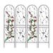 4 Pack Metal Garden Trellis 86.7" X 19.7" Rustproof Trellis For Climbing Plants Outdoor Flower Support Dragonfly Deco Black_maomaolike.com