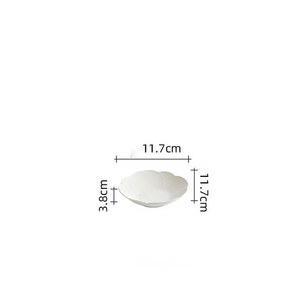 Petal Plate Household 2025 New High-end Club Hotel Restaurant Salad Ceramic Japanese-style Soup Noodle Bowl_maomaolike.com