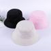 Hot Sale Solid Panama Hat For Men Women Pure Color Simple Hip Hop Cap Black White Pink Yellow Purple Beige Sunscreen Bucket Hats_maomaolike.com