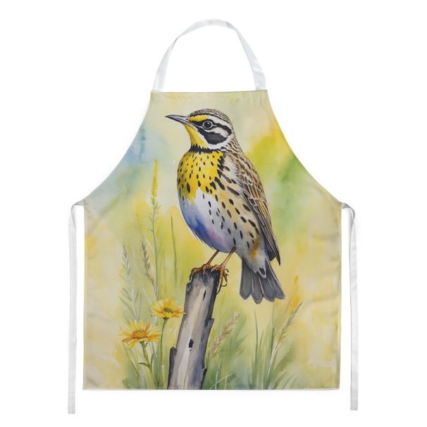 Montana Western Meadowlark Apron Cooking Kitchen Server Baking Crafts Gardening For Adult Women Men, Unisex, Large, Multicolor_maomaolike.com