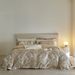 American Tencel Cotton Brushed Four-Piece Set Retro Style Printed Light Luxury High-End Feel Duvet Cover Thickened Bedding_maomaolike.com
