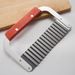 Stainless Steel Wooden Handle Wolf Tooth Chip Cutting Wave Knife Potato Chopper Kitchen Tool_maomaolike.com