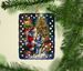 Alaskan Malamute And Santa Claus Porcelain Ornament Christmas Tree Hanging Decorations For Home Christmas Holiday, Rectangle, Gift, Multicolor_maomaolike.com
