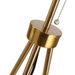Homcom 59.75" Standing Floor Lamp Fabric Lampshade Steel Tripod, Gold_maomaolike.com